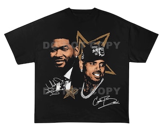 T-shirt del tour R&B di Usher Chris Brown / Raymond x Brown