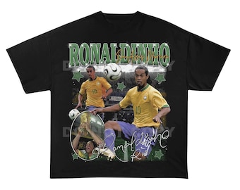 Maglietta da calcio vintage di Ronaldinho – Coppa del Mondo 2026 Brasile Maglietta da calcio