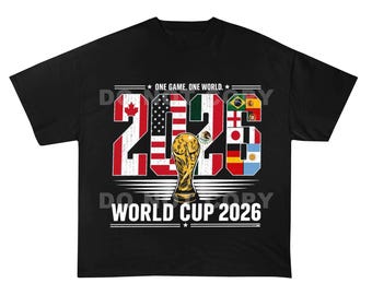 Maglietta della Coppa del Mondo di calcio 2026, maglietta per tifosi di calcio, regalo per appassionati di calcio
