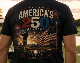 Camiseta de golf del 250 aniversario de Estados Unidos / Camiseta patriótica del Día de la Independencia