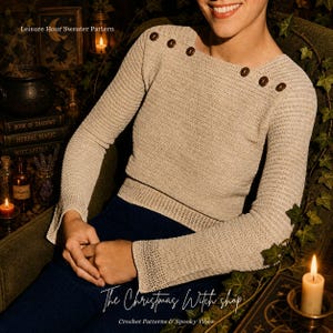 Modello di camicetta all'uncinetto vintage, modello di maglione a rete anni '40, top all'uncinetto con bottoni sul retro, camicia all'uncinetto in pizzo, modello all'uncinetto retrò in PDF