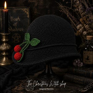 Black Cloche Hat - Etsy display picture 1