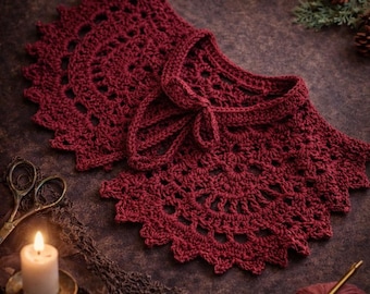 Viktorianisches Spitzen Häkelkragen Muster: Antikisch inspirierte Gothic Spitze Fächer (PDF Download)