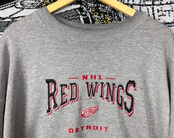 Vintage Lee Sport Detroit Red Wings NHL Sweatshirt Gray XL Made in USA