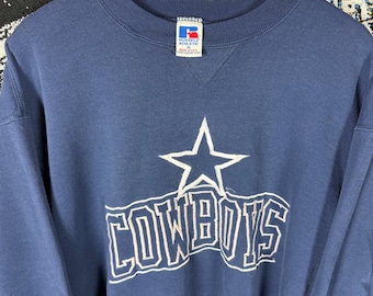 Vintage Russell Athletic Dallas Cowboys Sweatshirt XL Navy Blue 90s Made in USA