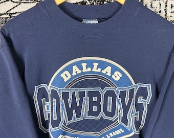 Vintage 1996 Dallas Cowboys Sweatshirt Champion Hanes Navy Blue Mens Medium