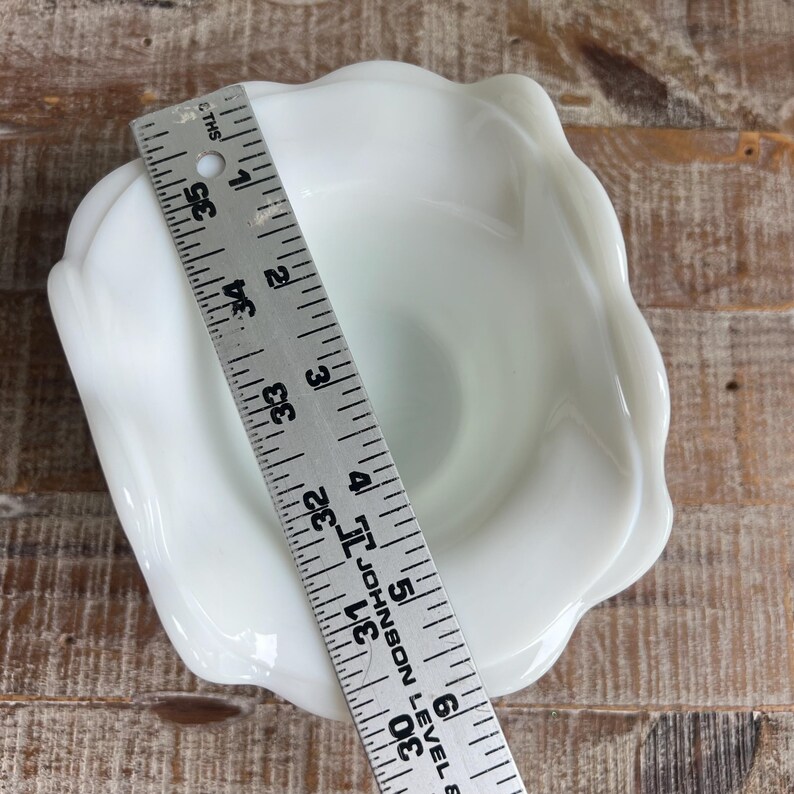 Vintage Milk Glass Vase Bowl Choose Style, Fenton Hobnail Bud Vase Oval Handled Dish Ruffled Bowl, Kemple Lace Dewdrop Planter Cottagecore image 7