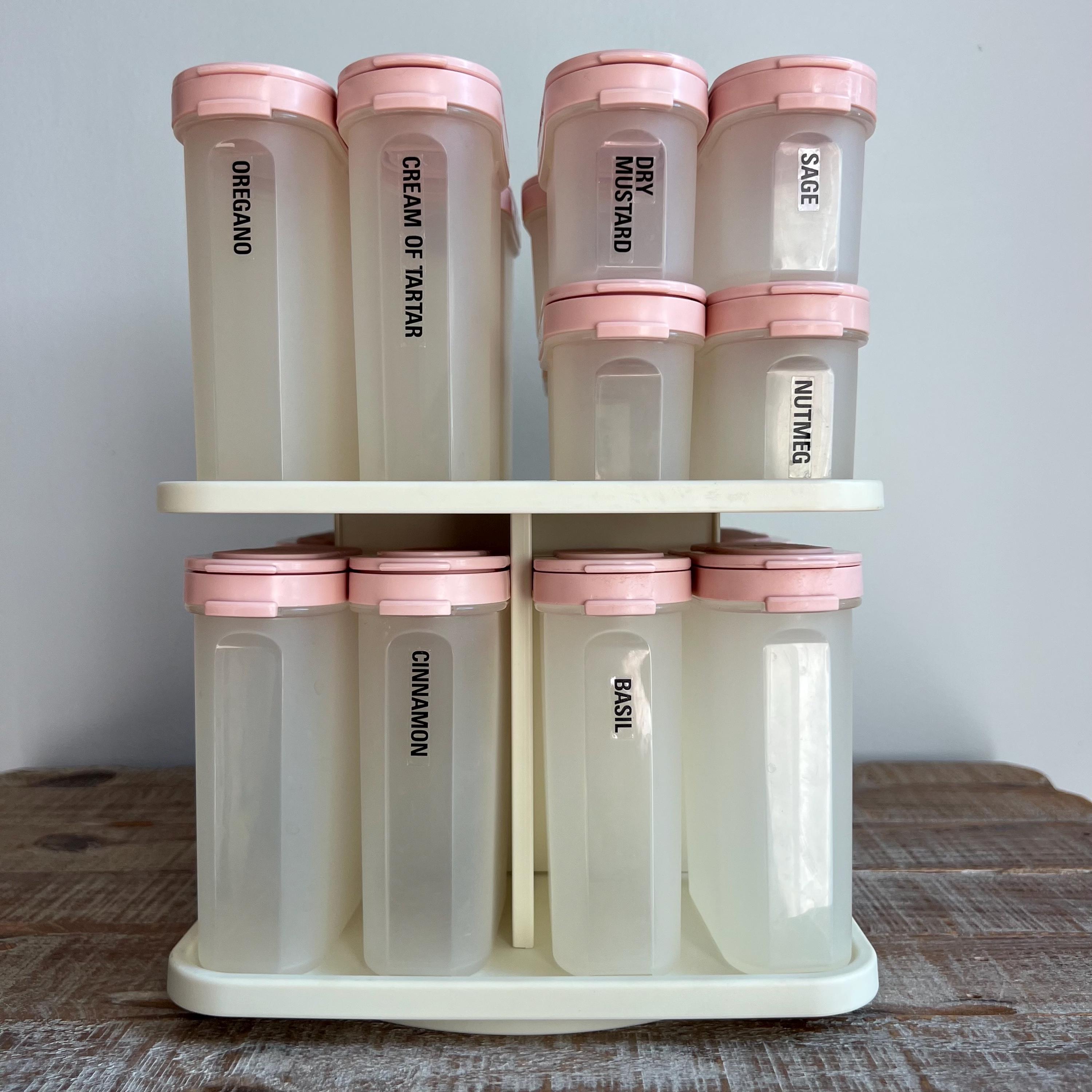 TAPPERWARE サーモンピンク Tupperware Pink Canister - Etsy