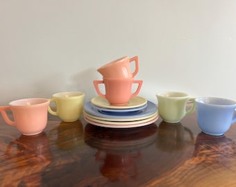 Vintage Hazel Atlas Moderntone Little Hostess Glass Tea Set Replacement Pieces - Sold Separately