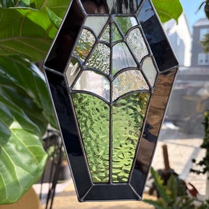 Stained Glass Coffin Pattern SVG PNG PDF | Coffin web Suncatcher Pattern | Spooky Stained Glass Design | Instant Download image 6