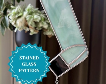 Stained Inhaler Pattern JPG PNG PDF | Inhaler Suncatcher Pattern | Medical Stained Glass Design | Instant Download
