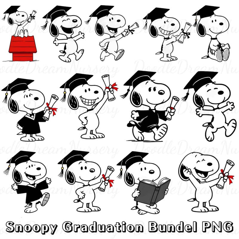 Snoopy Graduation Png - Etsy