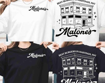 Malone's Burgers Hastings MA Png, Malone's Briar Hockey Png, Off-Campus Crewneck, Briar U Hockey Romance Png, Best Burgers Hastings Png
