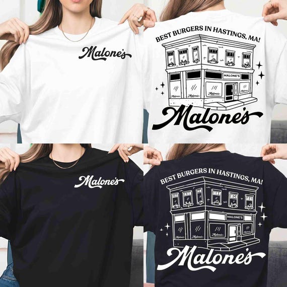 Malone's Burgers Hastings MA Png, Malone's Briar Hockey Png, Off-Campus Crewneck, Briar U Hockey Romance Png, Best Burgers Hastings Png