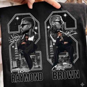 Chris Brown And Usher Raymond 2026 Tour R & B PNG Design, 2026 Concert Png, Hip Hop Singer T-Shirt Design, Digital Download image 5
