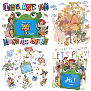 Story Friends Toys Watercolor Bundle, Toy Story 5 Characters PNG, Buzz Lightyear Woody Jessie Digital Clipart, You’ve Got a Friend in Me png image 1