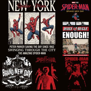 New York Spider Boy PNG Bundle, Brand New Day Movie Clipart, Retro 1962 Comic Hero Sublimation, Vintage Superhero City Newspaper File