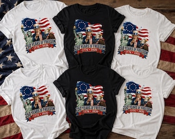 Uncle Sam 250 Years of Freedom Shirt,Patriotic Eagle and Statue of Liberty Tee,USA 250 Anniversary Tee,1776 2026 Outfit