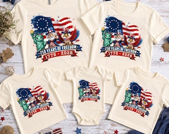 250 Years of Freedom Shirt,1776 2026 Patriotic Eagle Tee,Uncle Sam and Statue of Liberty Outfit, Independence Day USA Shirt,USA Anniversary