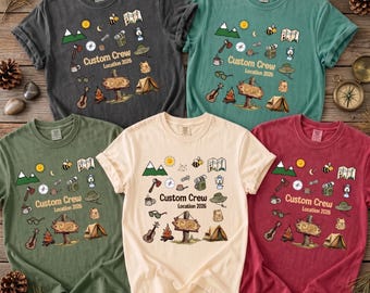 Custom Camping Crew 2026 Shirt,Personalized Family Camping Tee,Matching Cousin Crew Camp Tee,Kids Summer Camp Shirt,Camping Adventure Shirt