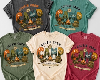 Personalized 2026 Cousin Camp Crew Shirt,Family Reunion Camping Trip Tee, Matching Cousin Crew Vacation Shirt,Making Memories Together Gift