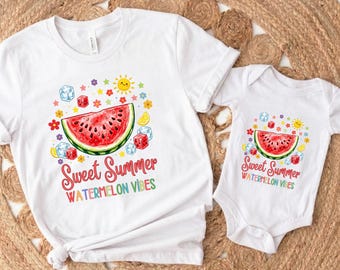 Sweet Summer Watermelon Graphic Tee, Refreshing Fruit Lover Gift, Cute Summer Vibes Shirt
