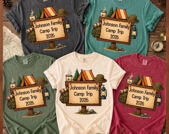 Custom Family Camping Trip Shirt,Family Reunion Campout Tee,Gift Family Camping Tee For Cousin,Personalized Summer Camp Adventure Gift