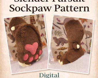 Slender Sockpaw Fursuit Pattern (Digitigrade and Plantigrade Bundle!) PDF DOWNLOAD
