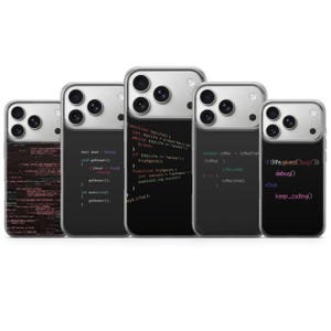 Coder Jokes Phone Case Programmer Cover voor iPhone 17 Pro Max, 16e, 15, 14, 13 en Samsung S26 Ultra, S25 FE, A57, A56 Pixel 10, 9A