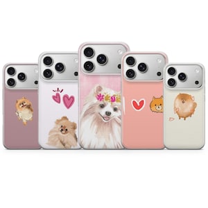 Pomeranian Spitz Telefonskal Valpfodral för iPhone 17 Pro Max, 16e, 15, 14, 13 & Samsung S26 Ultra, S25 FE, A57, A56 Pixel 10, 9A