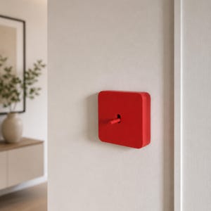 Interruptor de luz moderno | Modelo quadrado com cantos arredondados | Decoração minimalista para casa