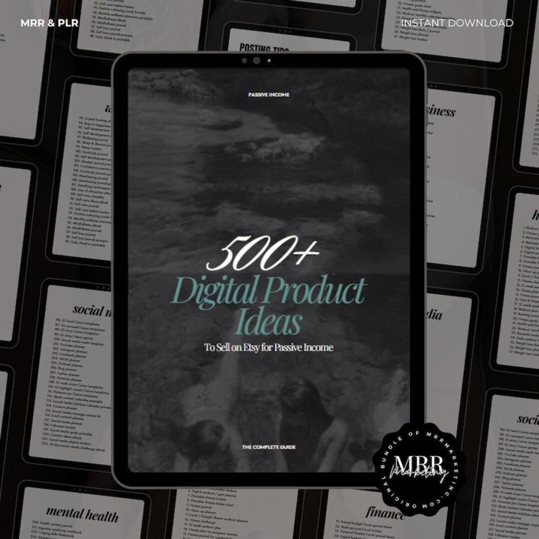 500 Digital Product Ideas for Passive Income | MRR & PLR Ready | Done ...