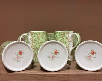Royal Albert Apple Mugs – Set of 6 Bone China Floral Chintz Teacups (2006)