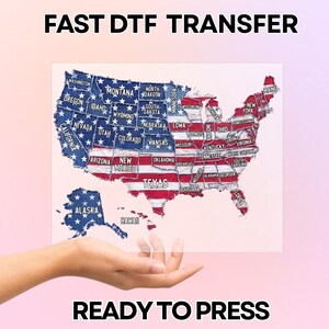 4.Juli 2018 Patchwork DTF Transferfolie, 4.Juli Druckbereit, 250 Jahre Jubiläum Bügelbild DTF, Unabhängigkeitstag DTF, Heat Transfer Bügelfolie