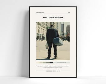 The Dark Knight Film Poster, Minimalistisches Poster, Mid Century Modern, Retro Vintage, Wandkunst, Home Decor