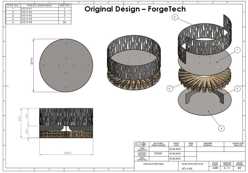 Modern Fire Pit Design Files | Laser Cut DXF Plans (digital Download ...