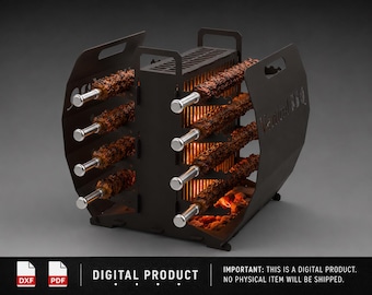Vertical BBQ – Digital Cnc Cutting Files (DXF / PDF)