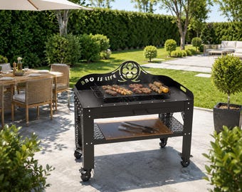 BBQ Grill Plans – Metal Fabrication DXF + PDF Digital Files