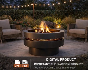 Modern Fire Pit – Solar Pattern | Cnc Cutting Files (Dxf / Pdf )