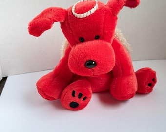 Vintage Petco Angel Halo Red Ruff Dog Plush Paw Pals Stuffed Animal Tags Year 2000