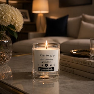Chandelier personnalisé | Bougie à code musical personnalisé | Cadeau romantique pour petite amie