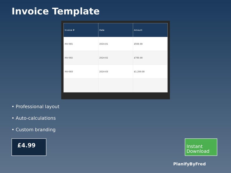 Small Business Invoice Template | Professional Excel Invoice Generator ...