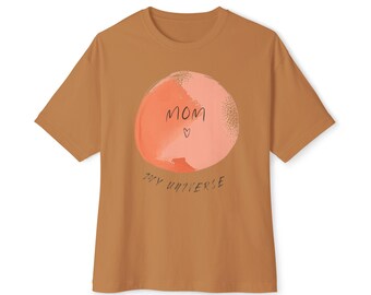 Camiseta "Mamá, mi universo" / Gráfico de corazón escrito a mano