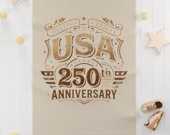 Manta para bebé del 250 aniversario de EE. UU. / Recuerdo patriótico del 4 de julio