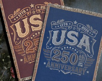 Multiproducto - Manta bordada del 250 aniversario de EE. UU. / Manta conmemorativa 1776-2026