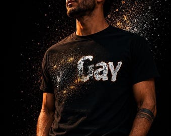 Camiseta con estampado de salpicaduras de pintura gay / Ropa del Orgullo / Camiseta de moda queer / Ropa urbana LGBTQ