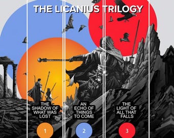 The Licanius Trilogy - Custom Book Jacket Set (3 jackets for hardcover books)