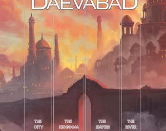 La Trilogía de Daevabad - Juego de fundas personalizadas para libros (4 fundas para libros de tapa dura)