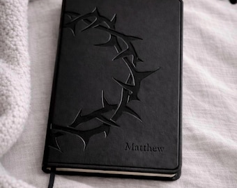 Personalized Bible Custom Engraved Black ESV Bible Name Gift for Men Christian Baptism Gift for Him Easter Gift Fathers Day