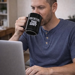 May include: A set of three ceramic mugs with a speckled, matte finish. Each mug is a different colour: light blue, cream, and grey. The mugs have a simple, modern design and a comfortable handle.